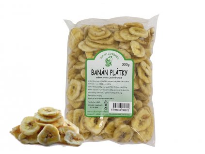 Banánové plátky (křupavé chipsy) Zdraví z přírody 300 g