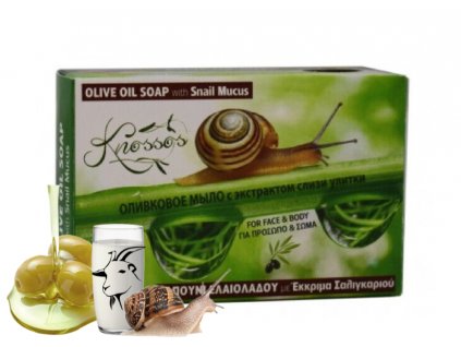 KNOSSOS Řecké přírodní olivové mýdlo KOZÍ MLÉKO a HLEMÝŽDÍ MUCIN 100 g