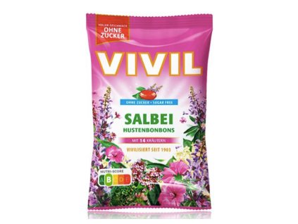 VIVIL Vitamínové bonbony ŠALVĚJ 60 g, bez cukru