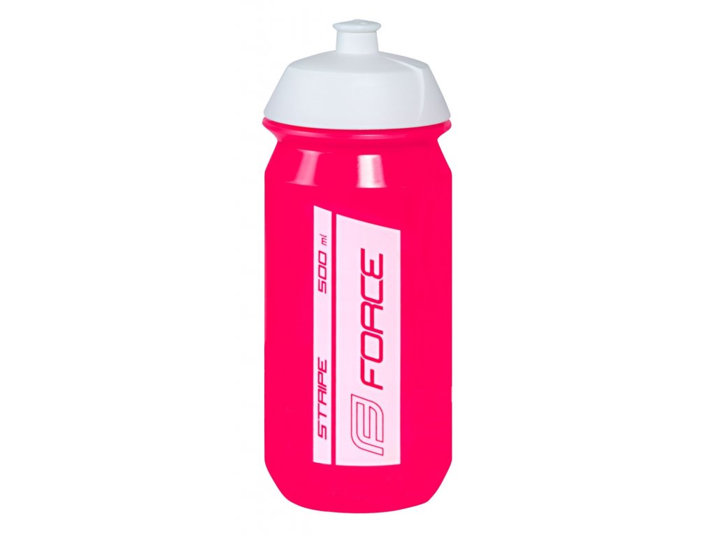FORCE fľaša STRIPE 0,5 l, ružovo-biela