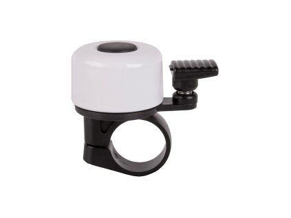 Zvonček mini, oceľový biely