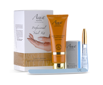 Levně Aqua Mineral Nail kit Gold Chram