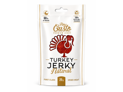 Fine Gusto sušené maso TURKEY Jerky Natural