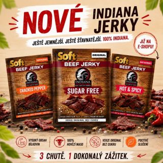 🔥JE TO TADY! 🔥 Dlouho jsme ji tajili, dlouho jste hádali… a teď konečně dorazila na e-shop! 🥩 Seznam se s Indiana Jerky...