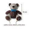 Spomienkový medvedík ušitý z detského oblečenia, výška 31 cm