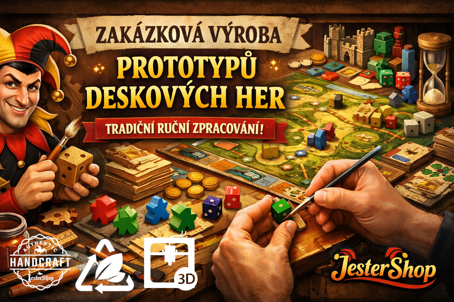 zakázková výroba prototypů deskových her