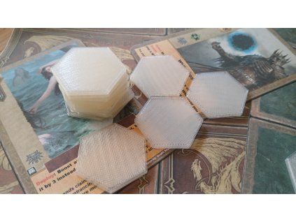 Prázdný žeton - hexový 30x2mm