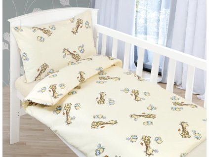 bavlněné povlečení béžová žirafka