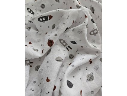 bavlněná plena s potiskem vesmír