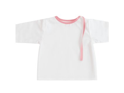kojenecká košilka na zavazování růžová