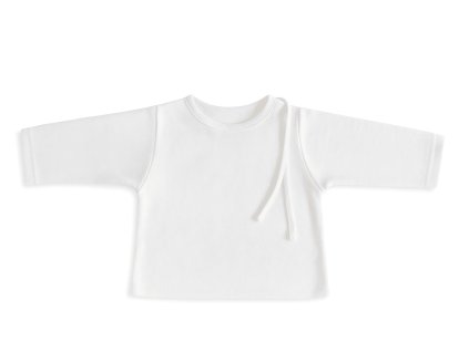 Kojenecká košilka na zavazování MAKO bílá