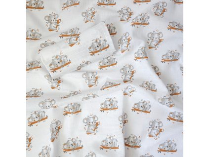 bavlněná plenková osuška s potiskem koala kluk