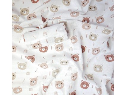 bavlněná plenková osuška s potiskem méďa šíp