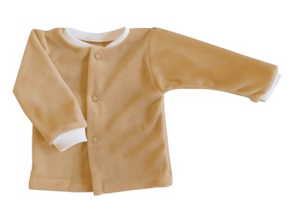 kojenecký kabátek minky béžový