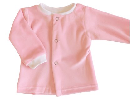 kojenecký kabátek minky růžový