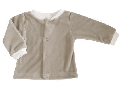 kojenecký kabátek minky šedý