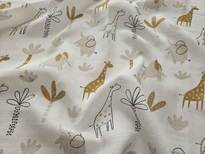 bavlněná plena s potiskem palmy & slon