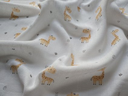 bavlněná plena s potiskem žirafka