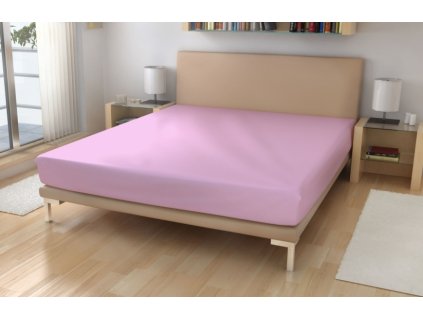 jersey prostěradlo do postýlky růžové