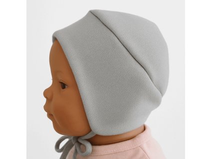 čepička bavlněná pro miminko šedá