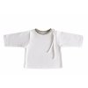 kojenecká košilka na zavazování MAKO - bílo-šedá
