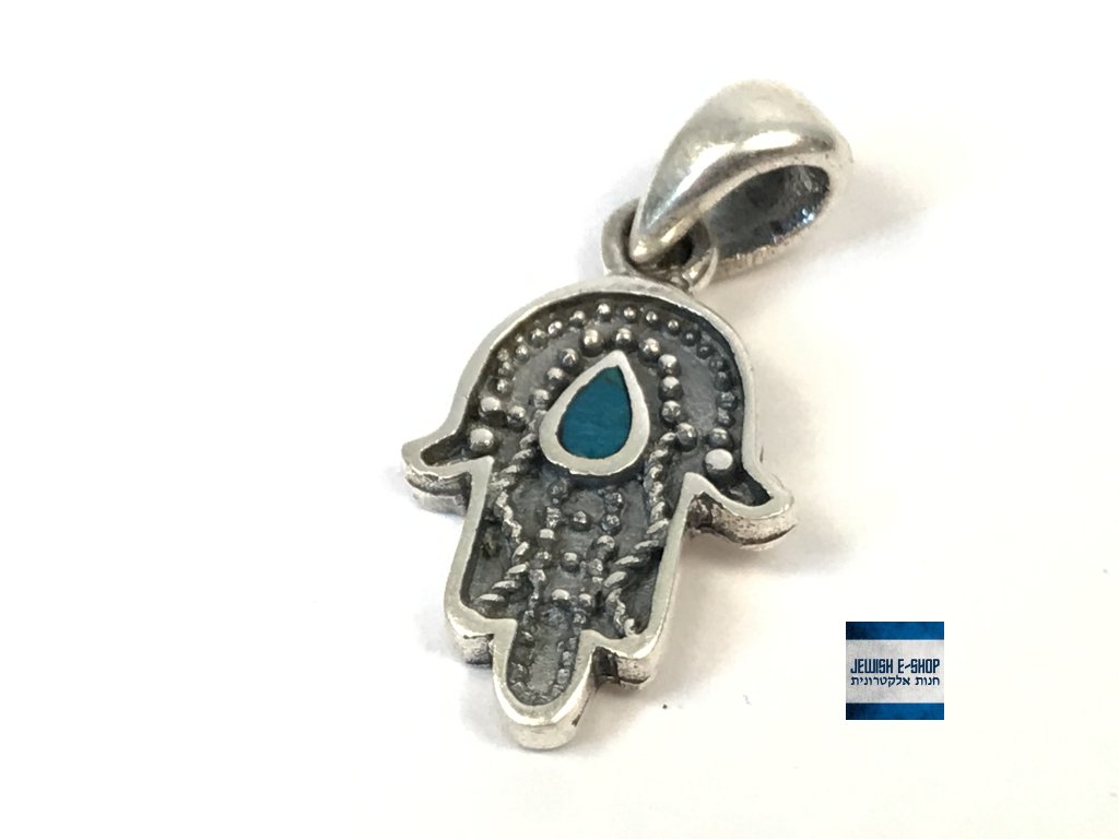 Stříbrný přívěsek s Chamsou z Izraele, Ag925/1000, Made in Israel