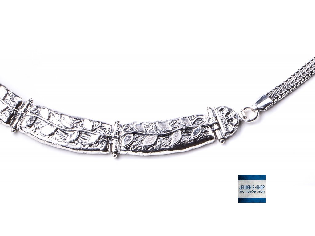 Stříbrný náhrdelník zdobený lístky - Ag 925/1000 - Shablool