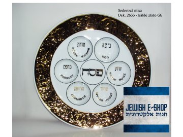 Luxury Seder Bowl Decorated with Gold - Shiny