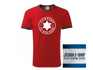 T-Shirt - Konvertieren - rot mit Weiss Druck