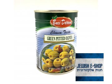 Kosher zelené olivy bez pecek z Izraele, 560 gramů