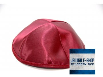 Vínová kippa - jarmulka lesklá