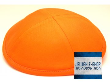Oranžová látková kippa - jarmulka