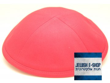 Červená látková kippa - jarmulka