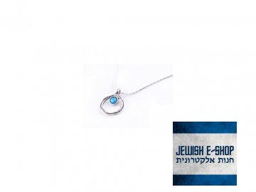 Izraelský stříbrný řetízek s opálem s Ag 925/1000