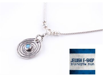 Izraelský stříbrný náhrdelník s opálem Ag 925/1000