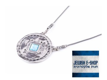 Izraelský stříbrný náhrdelník s opálem Ag 925/1000