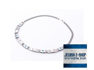 Izraelský stříbrný náhrdelník s opály Ag 925/1000