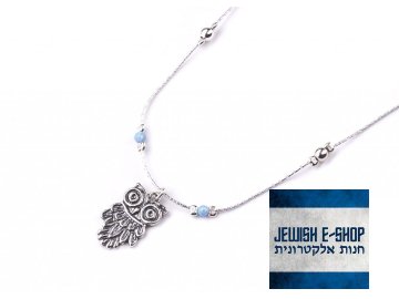 Izraelský stříbrný náhrdelník s opálem Ag 925/1000