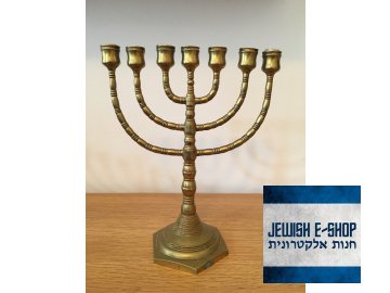Jednoduchý design - MENORA 27 cm mosazná