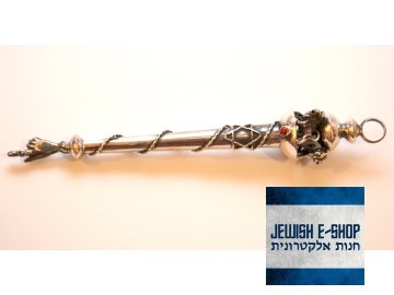 JAD - stříbrné ukazovátko s očkem 16 cm - Ag 800/1000