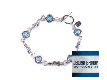 Izraelský stříbrný náramek s opály Ag 925/1000 top produkt