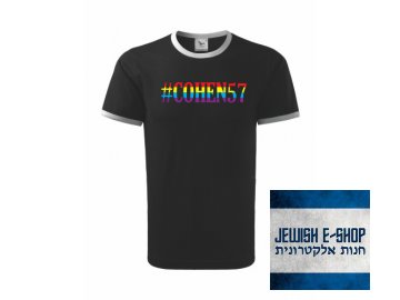 T-shirt - Cohen BLACK (rainbow) - #COHEN57