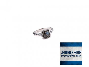 Stříbrný prsten s labradoritem - Velikost 8 - Ag 925/1000 - Shablool