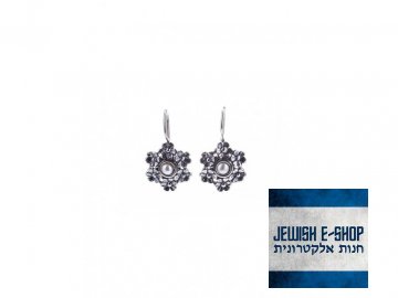 izraeli ezüst fülbevaló Ag 925 gyönggyel