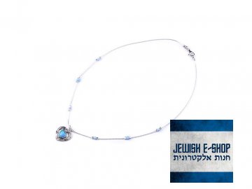 Izraelský stříbrný náhrdelník se srdíčkem Ag 925/1000