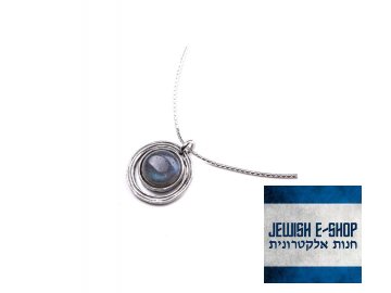 Izraelský stříbrný náhrdelník s labradoritem Ag 925/1000