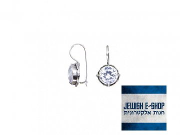 Stříbrné náušnice se zirkony - Ag 925/1000 - Shablool