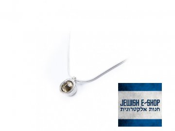 Stříbrný náhrdelník se smoky quartz (záhněda) - Ag 925/1000 - Shablool