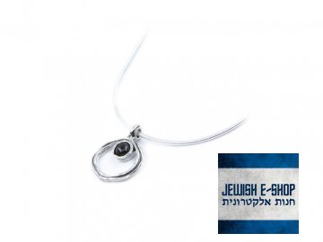 Stříbrný náhrdelník s onyxem - Ag 925/1000 - Shablool