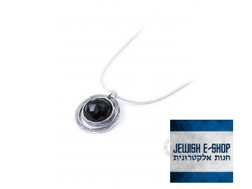 Stříbrný náhrdelník s onyxem - Ag 925/1000 - Shablool
